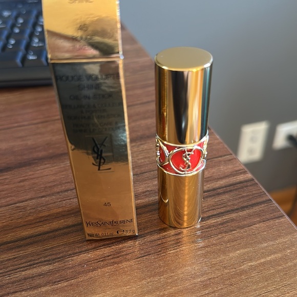 LOW START YSL Rouge Volupte Shine Rouge Tuxedo #45 - Picture 2 of 3